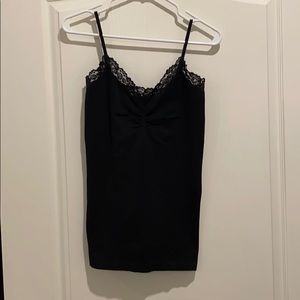Black lace trim tank/cami